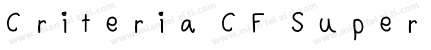 Criteria CF Super字体转换